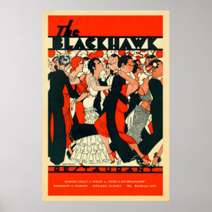 Blackhawk-Jazzplakat - Chicago - 1930er 2 Poster