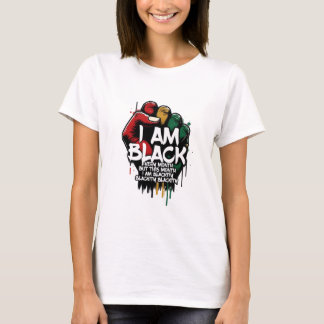 Blackity Black Power Fist Pride Pan-African Graffi T-Shirt