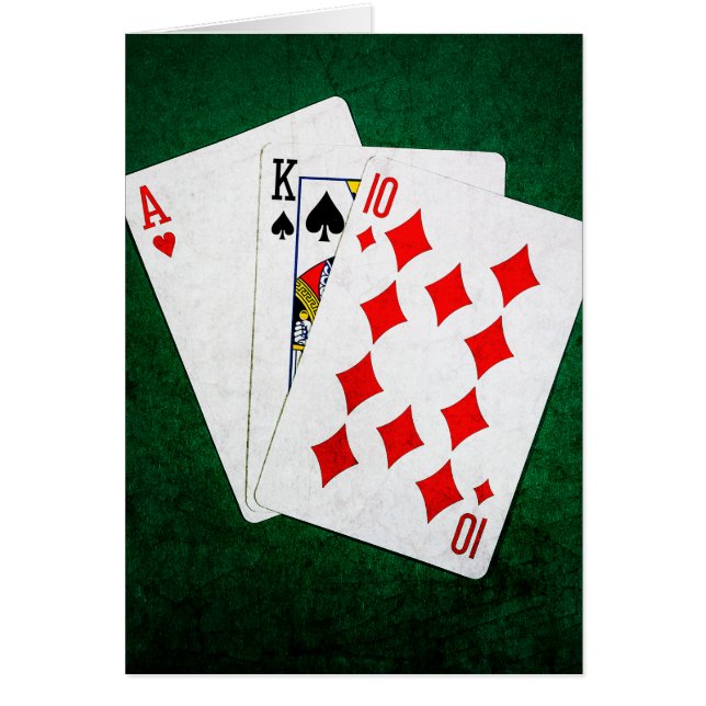 Blackjack 21 Punkt - As, King, zehn (Vorne)