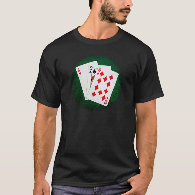 Blackjack 21 Punkt - As, King, zehn T-Shirt (Vorderseite)