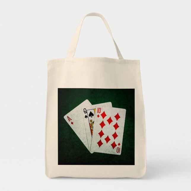 Blackjack 21 Punkt - As, Queen, Zehn Tragetasche (Vorne)