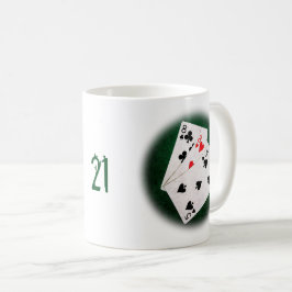 Blackjack 21 Punkte - 8, 8, 5 Punkte Tasse
