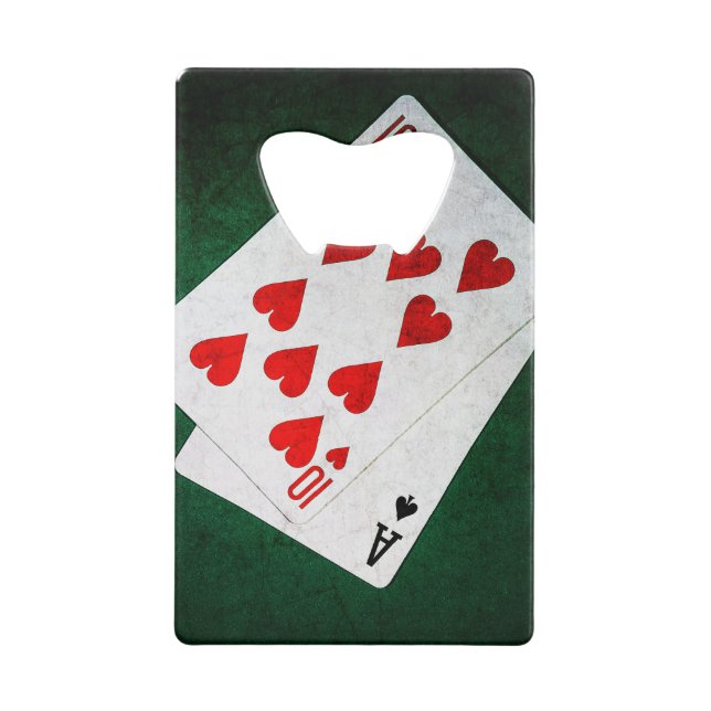 Blackjack 21 Punkte - As, 10 Geldkarten Flaschenöffner (Rückseite)