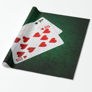 Blackjack 21 Punkte - As, 10 Geschenkpapier
