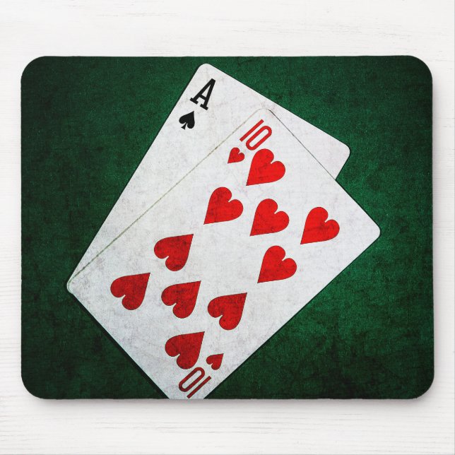 Blackjack 21 Punkte - As, 10 Mousepad (Vorne)