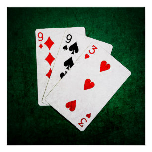 Blackjack 21 Punkte - neun, neun, drei Poster