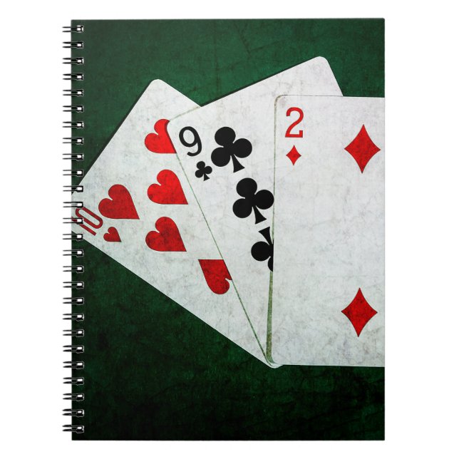 Blackjack 21 Punkte - zehn, neun, zwei Notizblock (Vorderseite)