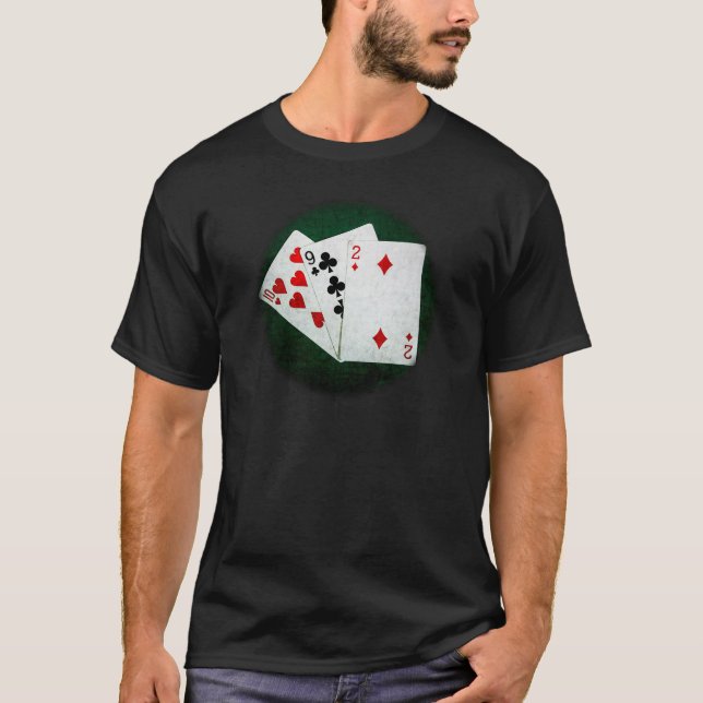 Blackjack 21 Punkte - zehn, neun, zwei T-Shirt (Vorderseite)