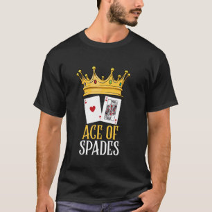 Blackjack ACE SPADES Blackjack Spieler Männer Blac T-Shirt
