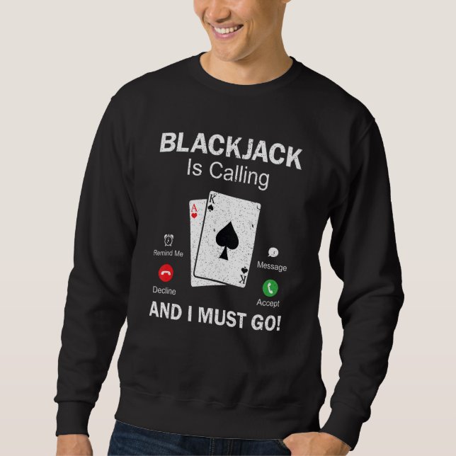 BlackJack Gambling 21 Blackjack Sweatshirt (Vorderseite)