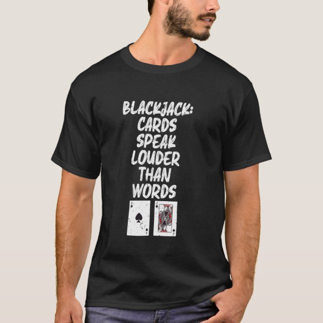 Blackjack I LIEBE BLACKJACK Spieler Casino Card Ga T-Shirt (Vorderseite)