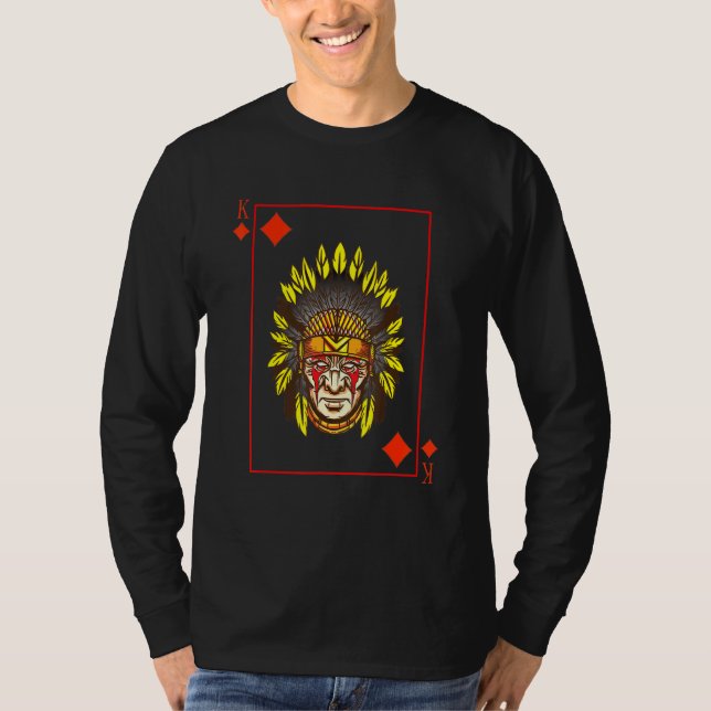 Blackjack King of the Native American War Bonnet L T-Shirt (Vorderseite)