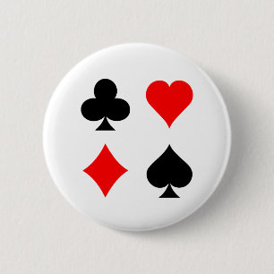 Blackjack-/Poker-Karten-Anzüge: Vektorkunst: Button