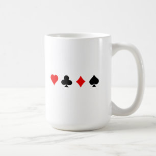 Blackjack-/Poker-Karten-Anzüge: Vektorkunst: Kaffeetasse