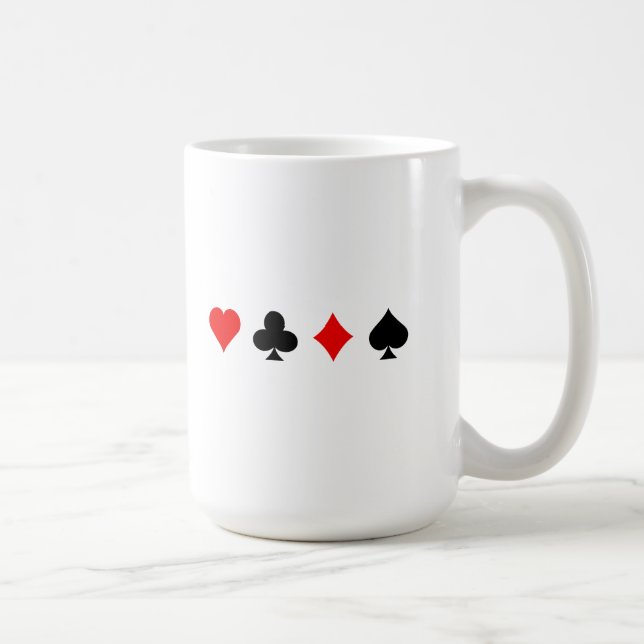 Blackjack-/Poker-Karten-Anzüge: Vektorkunst: Kaffeetasse (Rechts)