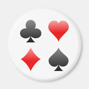 Blackjack-/Poker-Karten-Anzüge: Vektorkunst: Magnet