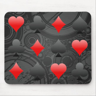 Blackjack-/Poker-Karten-Anzüge: Vektorkunst: Mousepad