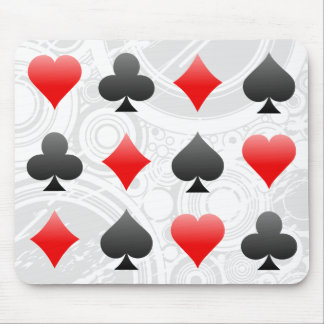 Blackjack-/Poker-Karten-Anzüge: Vektorkunst: Mousepad