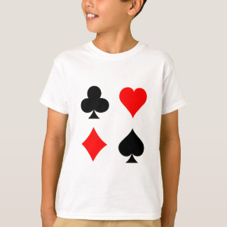 Blackjack-/Poker-Karten-Anzüge: Vektorkunst: T-Shirt