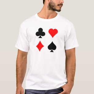 Blackjack-/Poker-Karten-Anzüge: Vektorkunst: T-Shirt