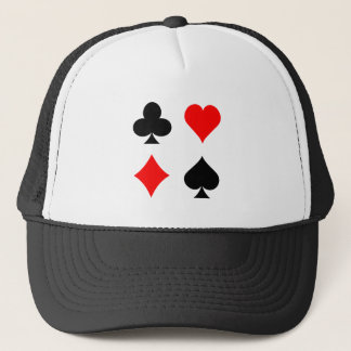 Blackjack-/Poker-Karten-Anzüge: Vektorkunst: Truckerkappe