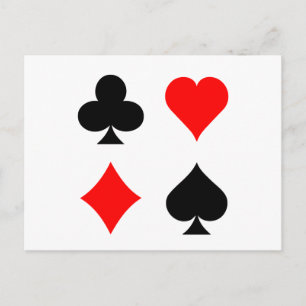 Blackjack / Poker Kartensymbole: Vektorgrafiken: Postkarte