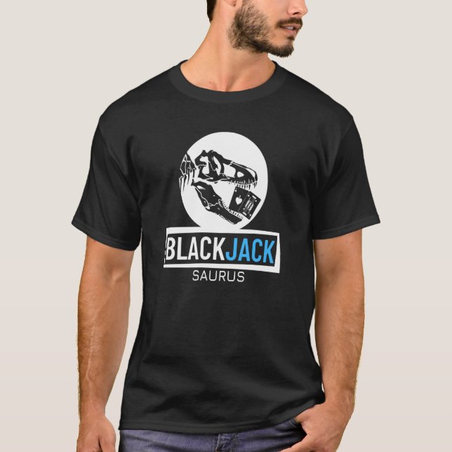 Blackjack Saurus Gambling Casino Blackjack 1 T-Shirt (Vorderseite)