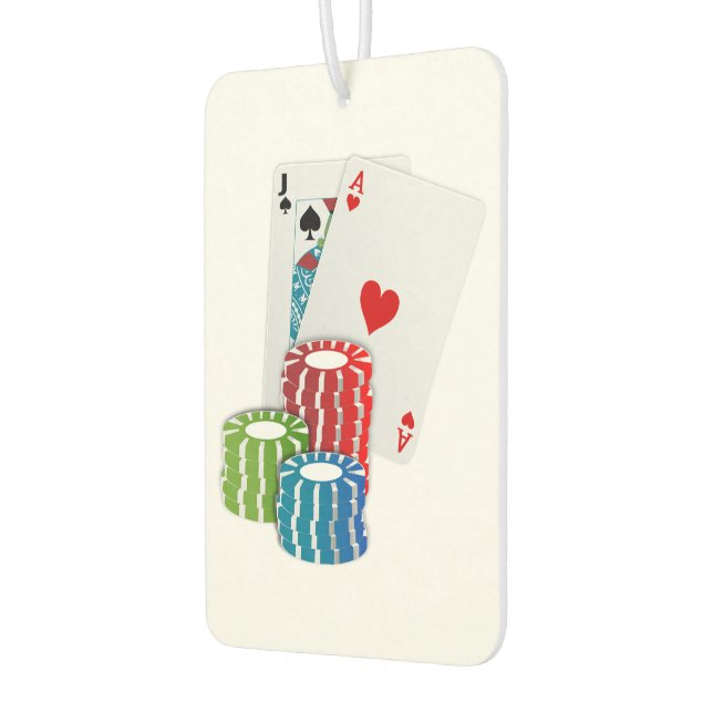 Blackjack with Poker Chips Autolufterfrischer (Links)