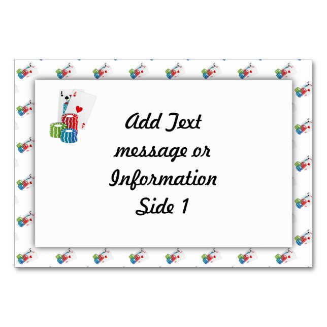 Blackjack with Poker Chips Tischnummer (Vorderseite)