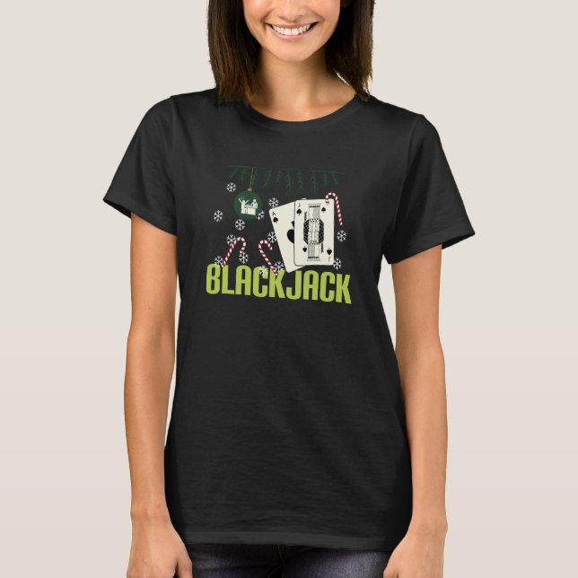 Blackjack Xmas Ugly Christmas Casino Blackjack  1 T-Shirt (Vorderseite)