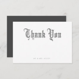 Blackletter Dankeschön-Karte RSVP Karte