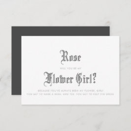 Blackletter Flower Girl Einladung