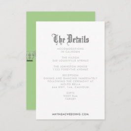 Blackletter Wedding Details Enclosure Card RSVP Karte