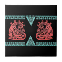 Blacklight aztekische Kriegers-Hieroglyphe