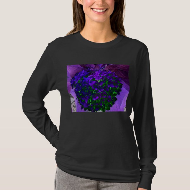 Blacklight Blumen T-Shirt (Vorderseite)