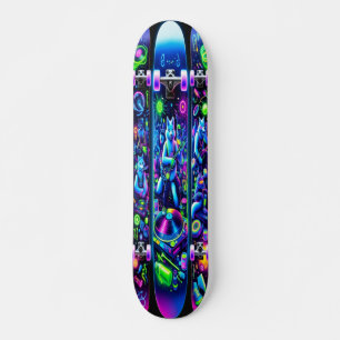 Blacklight Party Groove Skateboard