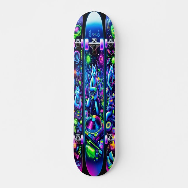 Blacklight Party Groove Skateboard (Vorne)