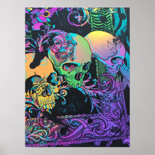 Blacklight Poster mit Tonnen von Farben