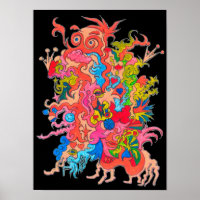 Blacklight Psychedelic Monster