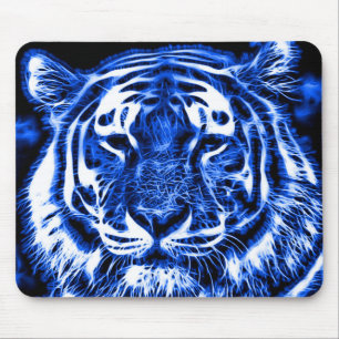 Blacklight Tiger-Geist-Fraktal-Tierdruck Mousepad