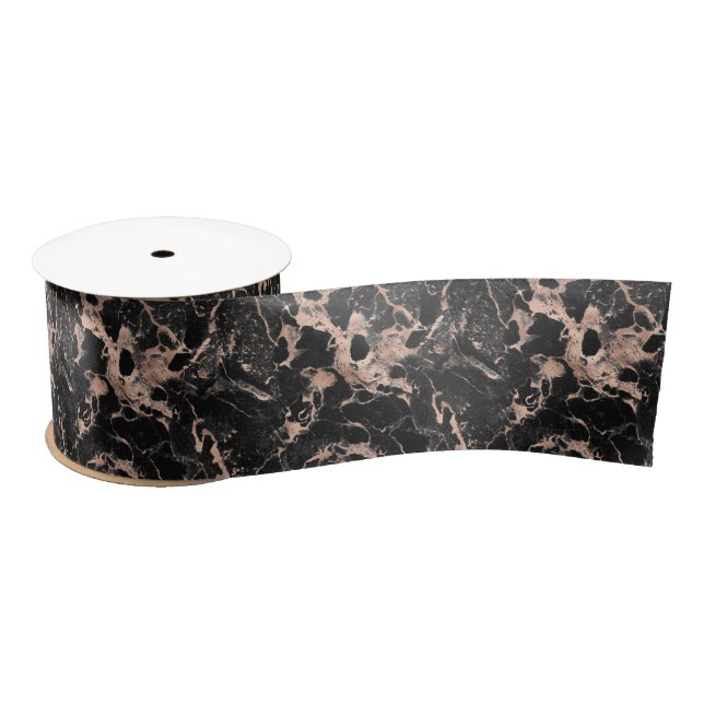 Blackmarble Glitter Gold Satinband (Spule)