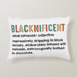 Blacknificent Funny Definition Black History Monat Dekokissen