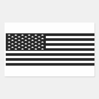 Blackout American Flag Rechteckiger Aufkleber