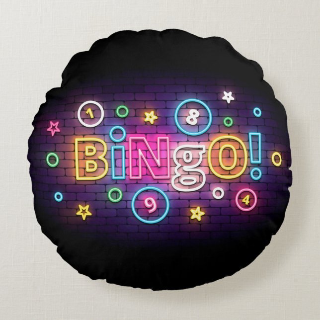 Blackout Bingo Round Pillow Rundes Kissen (Vorderseite)