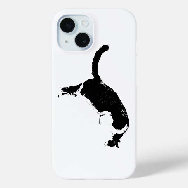 Blackout-Katze Case-Mate iPhone Hülle (Rückseite)