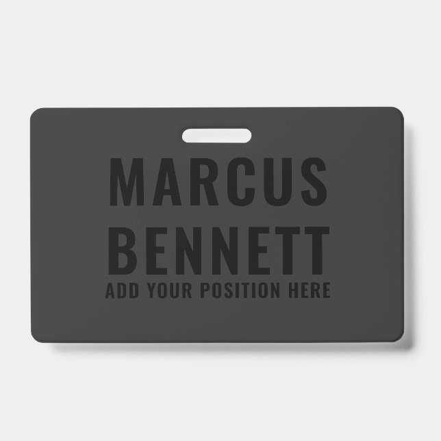 Blackout-Moderne-Minimalist-Identitätsdesign Ausweis (Vorderseite)