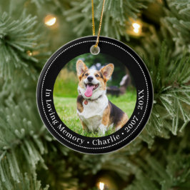 BlackPawprints auf Herz-Kreislauf-Foto im Love Mem Keramik Ornament