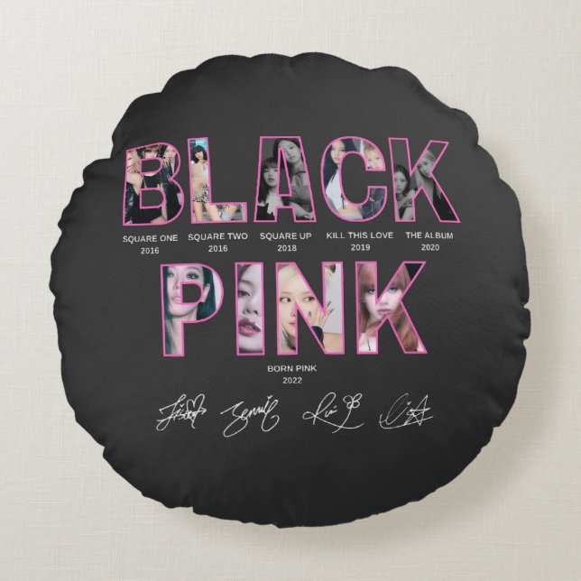 BlackPink K-POP Rundes Kissen (Vorderseite)