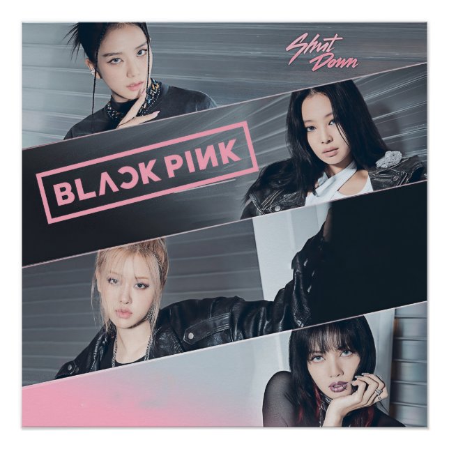 BlackPink Shut Down Poster (Vorderseite)