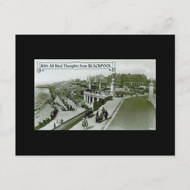 Blackpool, alte Postkarte (Vorderseite)